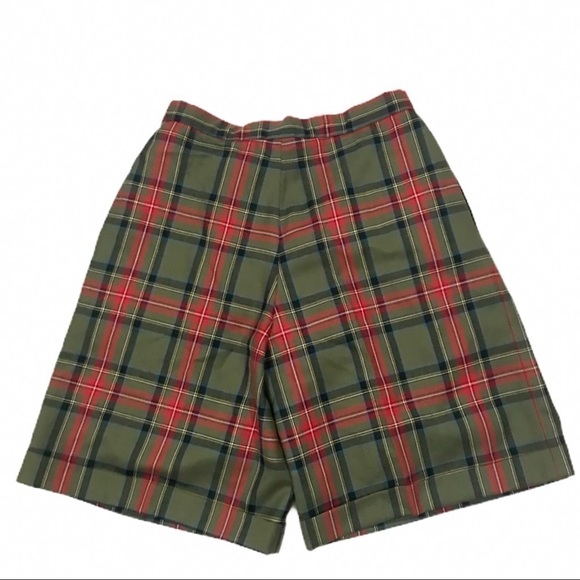 Vintage High Waist Plaid Wool Shorts - Picture 2 of 8